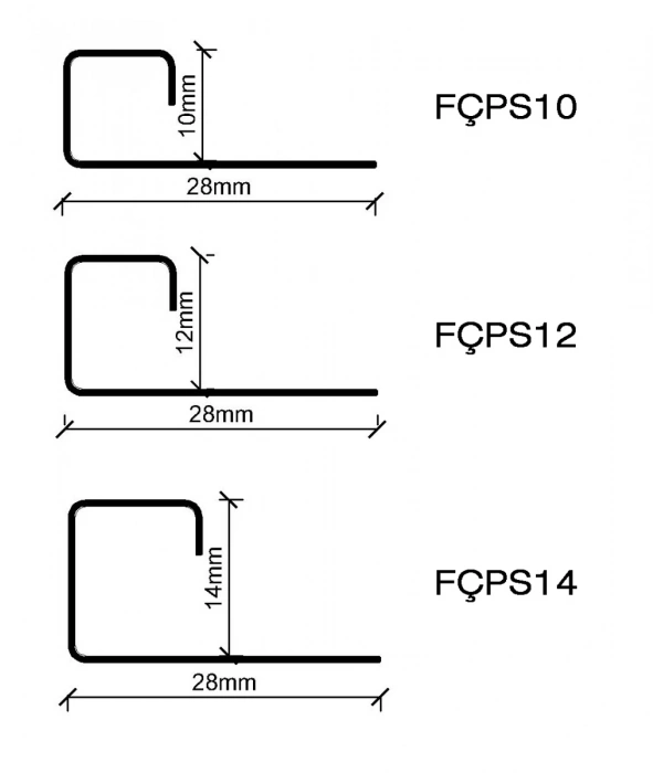 PASLANMAZ ÇELİK SERAMİK DIŞ KÖŞE PROFİLİ KARE ( 304 KALİTE )