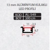 AL-549 - 13 MM ALÜMİNYUM PAHLI LED PROFİL 300 CM