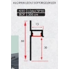 LDALCSP30 - ALÇIPAN LEDLİ SÜPÜRGELİK SİYAH 300 CM