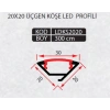 LDKS2020 20X20 MM LEDLİ KÖŞE PROFİLİ 300 CM