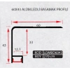 LDMBD6043 - 60X43 MM ALM. LEDLİ MERDİVEN BASAMAK PROFİLİ 270 CM
