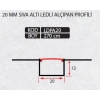 LDPA20 20 MM ALÇIPAN SIVI ALTI LED PROFİLİ 270 CM
