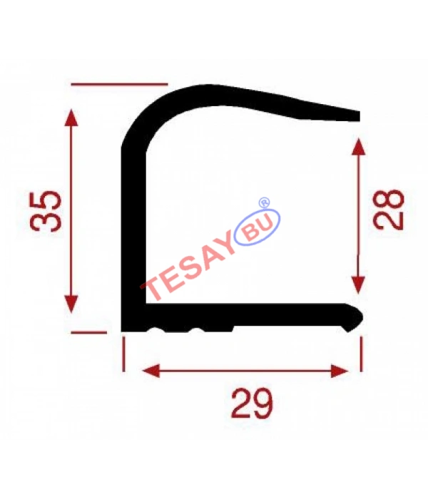 AL-43 / Alüminyum Tezgah Önü Profili