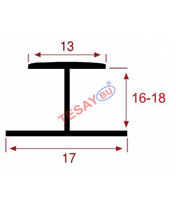 AL-45 / Alüminyum H Birleştirme Profili