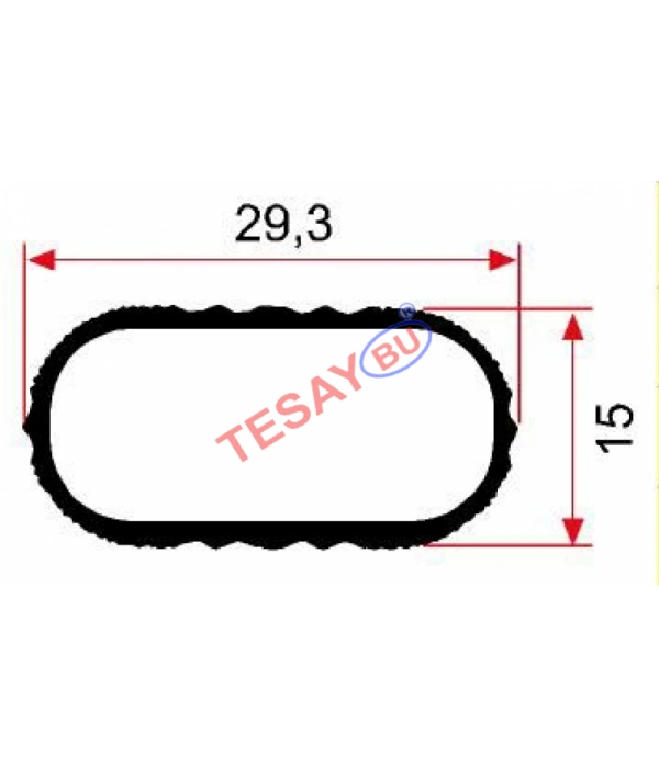 AL-46 / Oval Askı Borusu Alüminyum