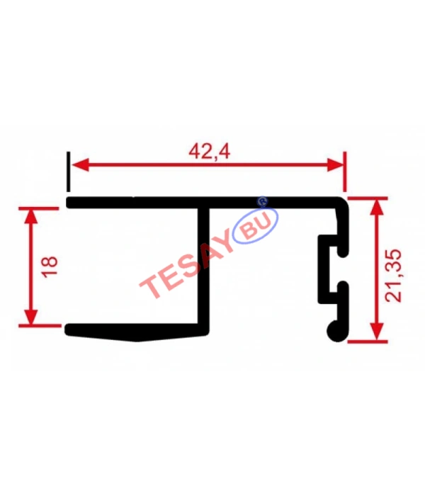 AL-49 / Alüminyum H Kenar Kulp Fitilli