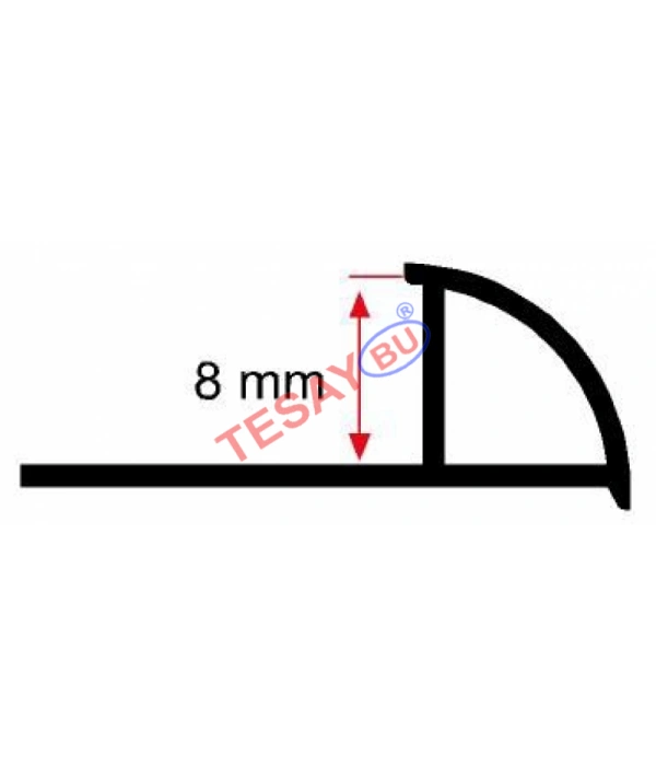 FÇDP085 - 8 mm PVC Federli Fayans Çıtası