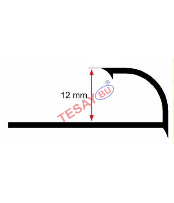 FÇDP13 - 12 mm PVC Dış Köşe Fayans Çıtası (Tırnaklı)