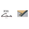 HBPT09-01- 36 MM TIRNAKLI HALI BİTİM PROFİLİ SARI PARLAK 270 CM