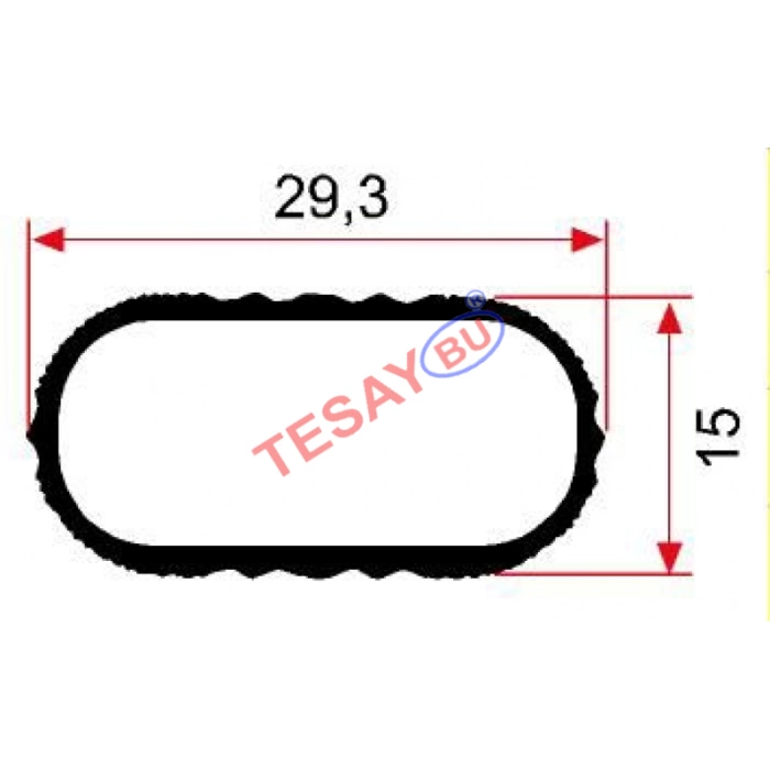 AL-46 / Oval Askı Borusu Alüminyum