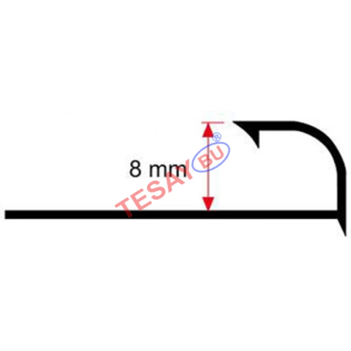 FÇDAK08 - 8 mm Parlak Alüm. Dış Köşe Fay.Çıtaları
