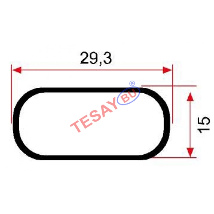 MET-02 / Oval Askı Borusu Metal