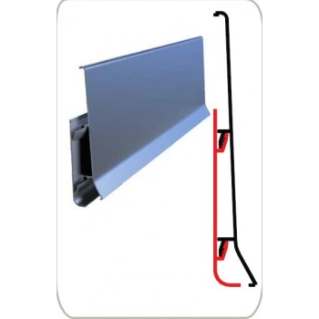 105 MM ALÜM. DÜZ SÜPÜRGELİK (montaj aparatlı)300 cm