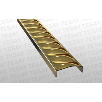 BRCK3024 - 30 mm Burgu serisi bordür profilleri (ayna sarı )