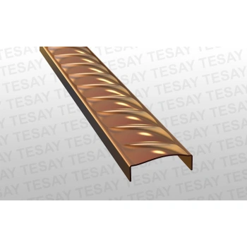 BRCK3064 - 30 mm Burgu serisi bordür profilleri (ayna bakır )