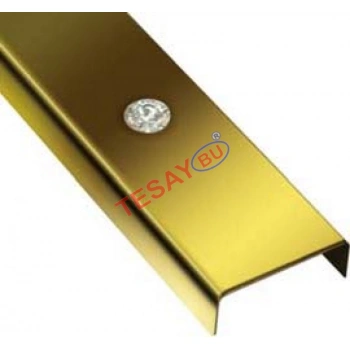 BRCL3025 - 30 mm Swarovski Taşlı Pas. Çelik Bordür (Ayna Sarı)270 CM