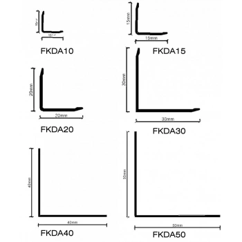 FKDA50- 50x50 MM ALÜM. L PROFİLİ MAT ELOKSAL 300 CM