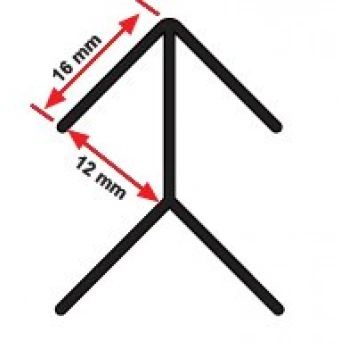 KBPRK12 ALÜMİNYUM KÖŞE BİRLEŞTİRME SERAMİK PROFİLLERİ PARLAK KROM 270 CM