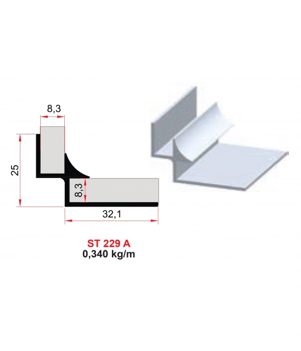 LPBİK08 -LAMINANT PARKE MERDIVEN İÇ KÖŞE PROFILI