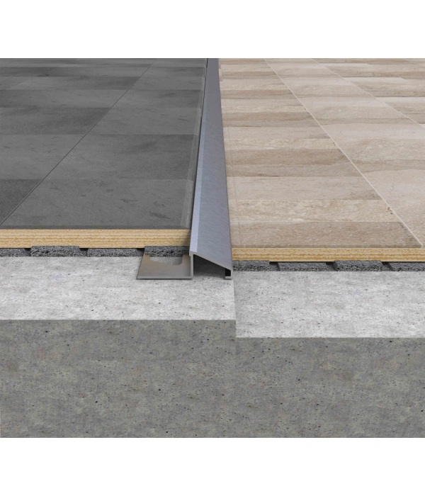 FKFP10- 10 MM SERAMİK ALTI KOT FARKI PROFİLİ SARI ELOKSAL 270 CM