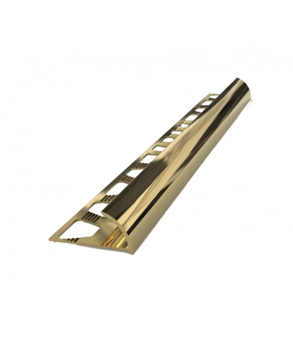 FÇDYK10- 10 MM PARLAK ALÜM.YARIM AY KÖŞE SERAMİK PROFİLLERİ 270 CM