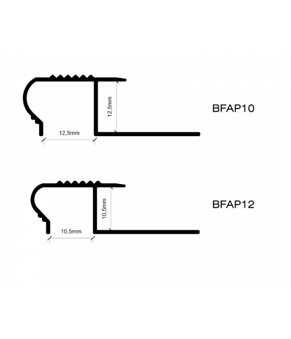 BFAP12 MM İKİ YÖNLÜ ALM.BASAMAK PROFİLİ 250 CM