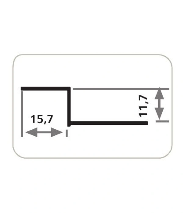 15 mm Alüminyum Beyaz Boyalı Alçıpan Z Profili 300 cm