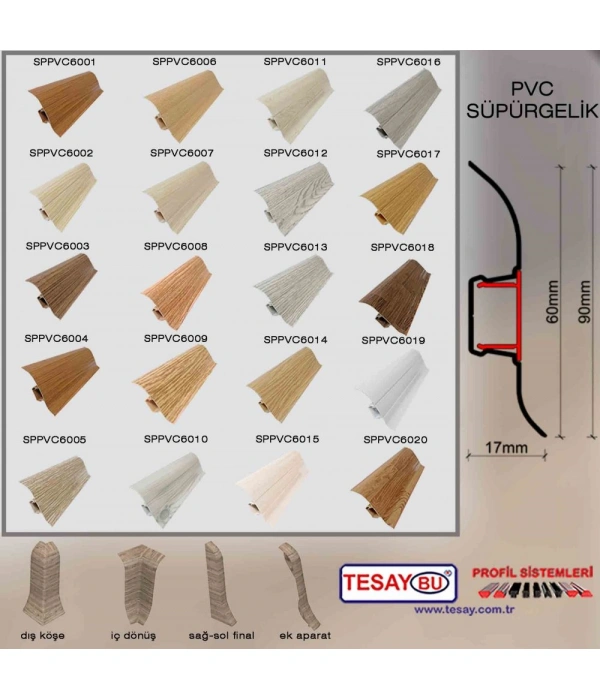 60 MM PVC SÜPÜRGELİK 250 CM