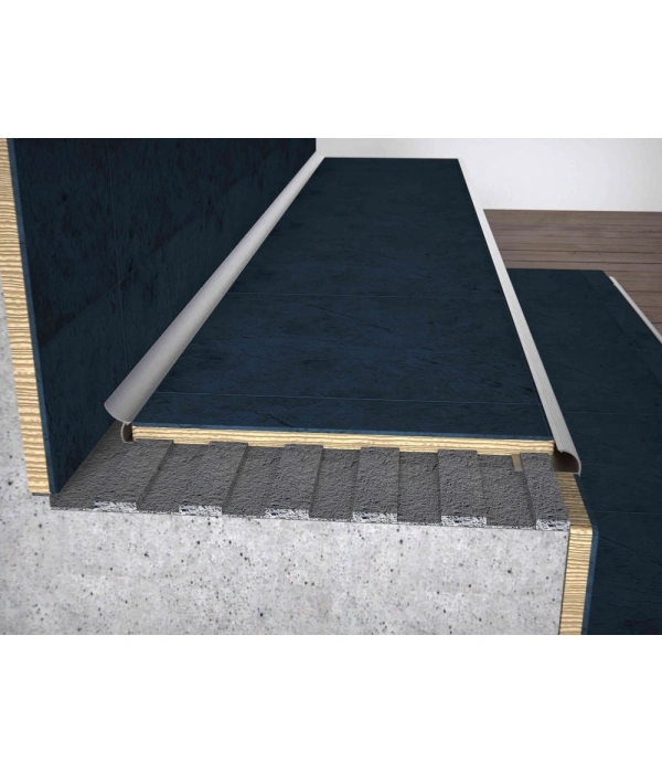 ALÜMİNYUM MERDİVEN BASAMAK BURUNLUĞU PROFİLİ 250 CM