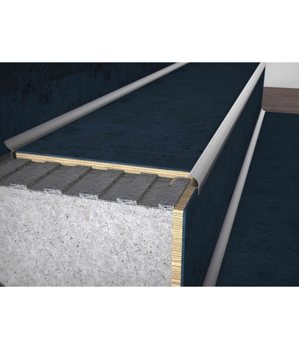 ALÜMİNYUM MERDİVEN BASAMAK BURUNLUĞU PROFİLİ 250 CM