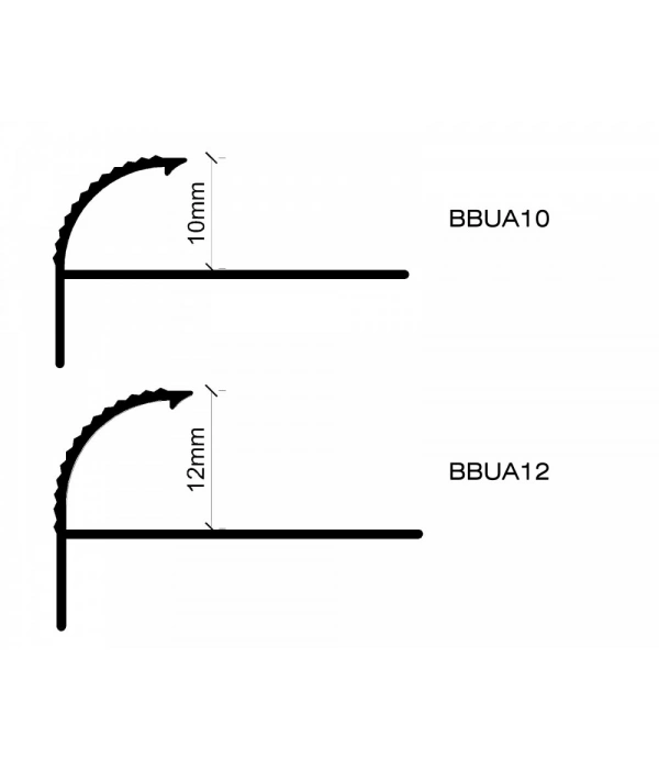 ALÜMİNYUM MERDİVEN BASAMAK BURUNLUĞU PROFİLİ 250 CM