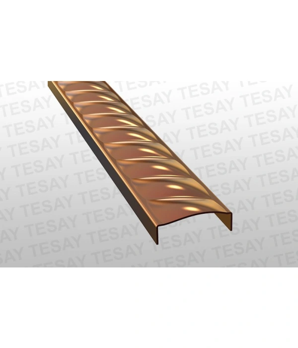 BRCK3064 - 30 mm Burgu serisi bordür profilleri (ayna bakır )