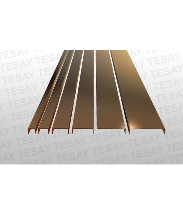 BRCL4060 - 40 mm Paslanmaz Çelik Bordür 270 CM (Ayna Bakır)