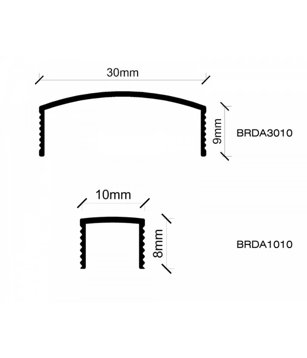 BRDA3010 - 30 mm Dış Bükey Bordür Profili