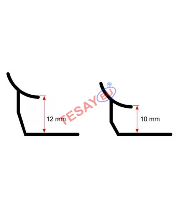 TSY-400 12 MM DESENLİ İÇ KÖŞE SERAMİK PROFİLLERİ 270 CM