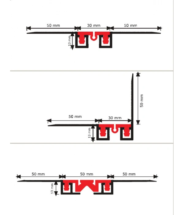 DLTK200- 200 mm DİLATASYON KAPAK PROFİLLERİ