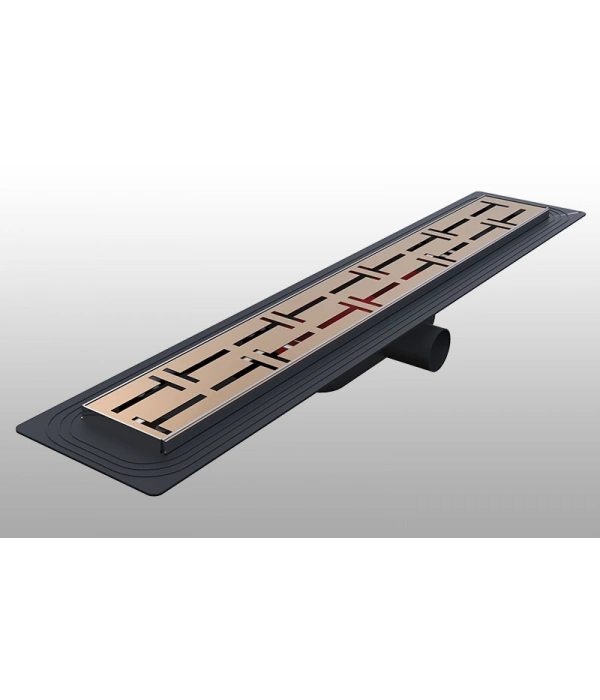 DSTSY5060 - Dekoratif Duş Kanalı Paslanmaz 50 cm - Ayna Bakır