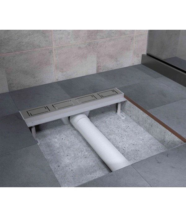 DSTSY8032--Duş Kanalı 80 CM( S Desen Kapak)   SATİNE MAT