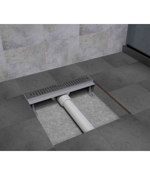 DSTSY8033 – Duş Kanalı 80 CM (Kare Desen Kapak)   SATİNE MAT