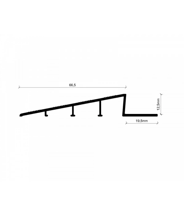 ENKFPRF12 - ENDÜSTRİYEL KOT FARKI PROFİLİ MAT ELOKSAL 250 CM