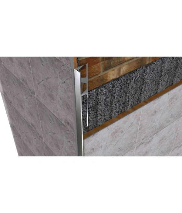 FÇBA10 - 10 MM ALÜM.SERAMİK BİTİM PROFİLİ MAT ELOKSAL 270 CM