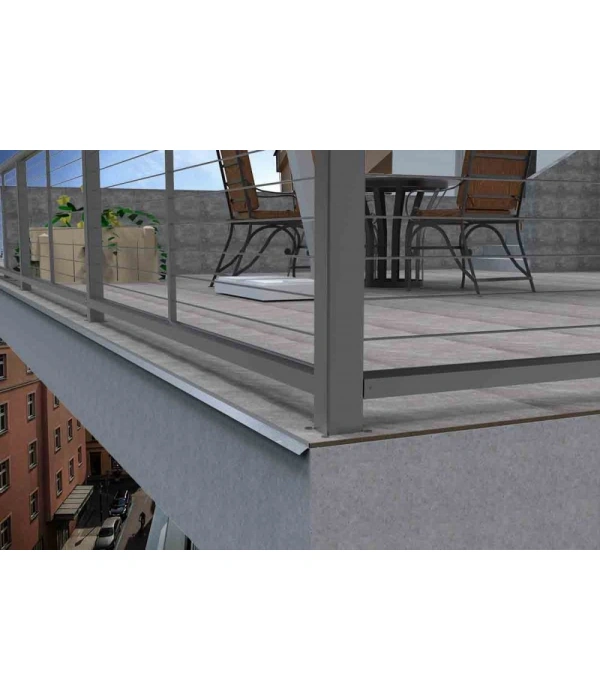 FÇBD10-10 MM ALÜM.SERAMİK DAMLALIKLI BİTİM PROFİLİ MAT ELOKSAL 270 CM