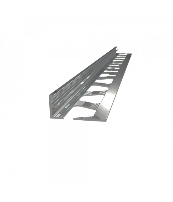 FÇBTK08 - 8 MM ALÜM.TIRNAKLI SERAMİK BİTİM PROFİLİ PARLAK KROM 270 CM