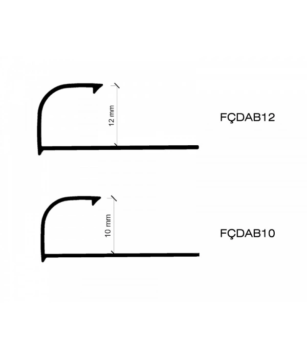 FÇDAB10 10MM ALÜM.BOYALI DIŞ KÖŞE SERAMİK PROFİLLERİ 270 CM