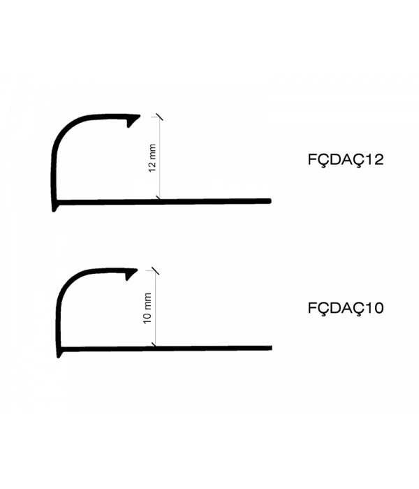 FÇDAÇ10 -10 MM ALÜMİNYUM BAKIR FAYANS PROFİLİ