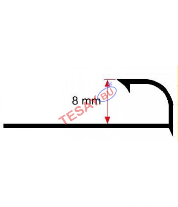 FÇDP08 - 8 mm PVC Dış Köşe Fayans Profili