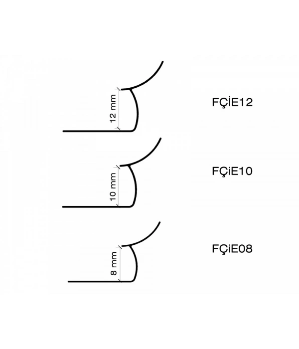 FÇİE08 EKONOMİK ALÜMİNYUM İÇ KÖŞE FAYANS PROFİLLERİ 270 CM
