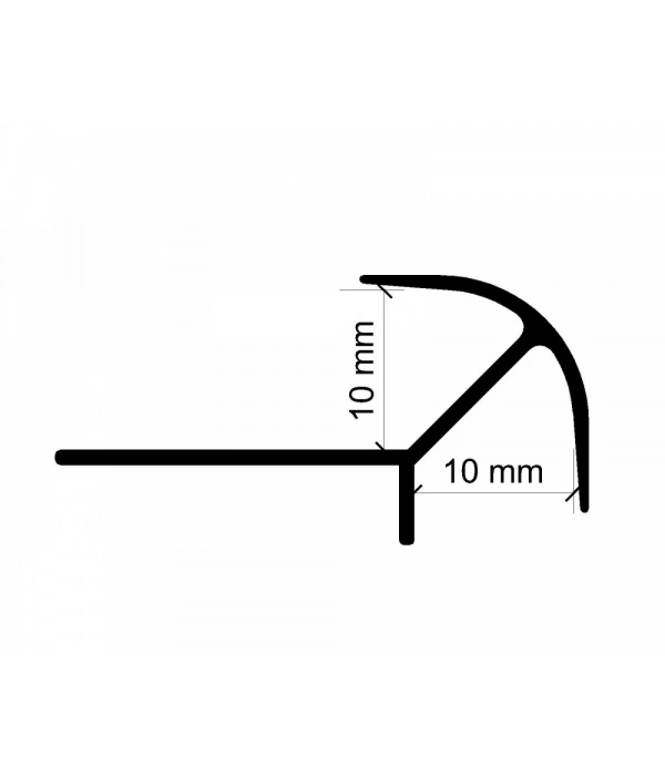 FÇKA10 - 10 MM İKİ YÖNLÜ ALÜM.DIŞ KÖŞE SERAMİK PROFİLLERİ 270 CM