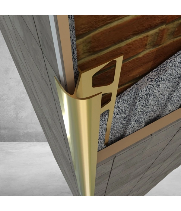 FÇKA10 - 10 MM İKİ YÖNLÜ ALÜM.DIŞ KÖŞE SERAMİK PROFİLLERİ 270 CM