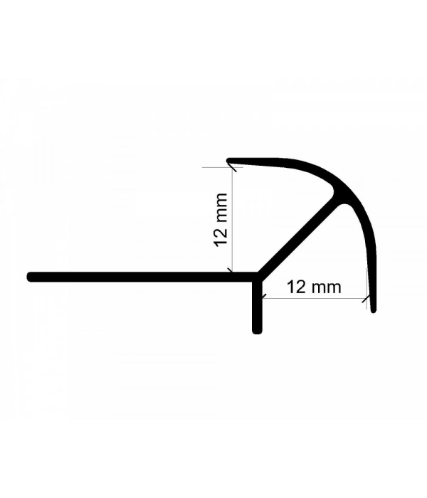 FÇKA12 -12  MM İKİ YÖNLÜ ALÜM.DIŞ KÖŞE SERAMİK PROFİLLERİ 270 CM
